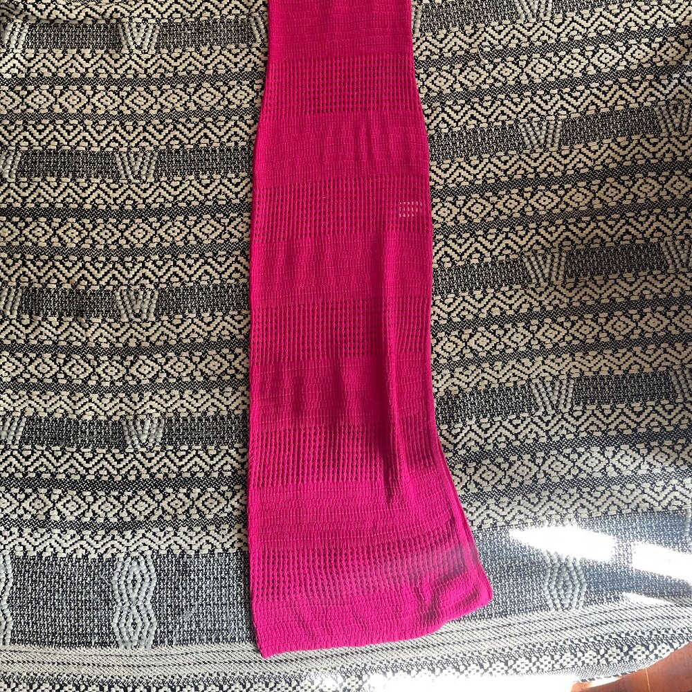NWT L*Space Kalea Crochet Dress Maxi Cover-up Beach Hot Pink – Small - Picture 5 of 11